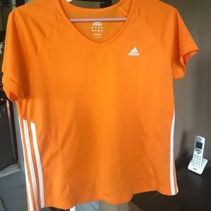 Adidas Orange Cropped Shirt